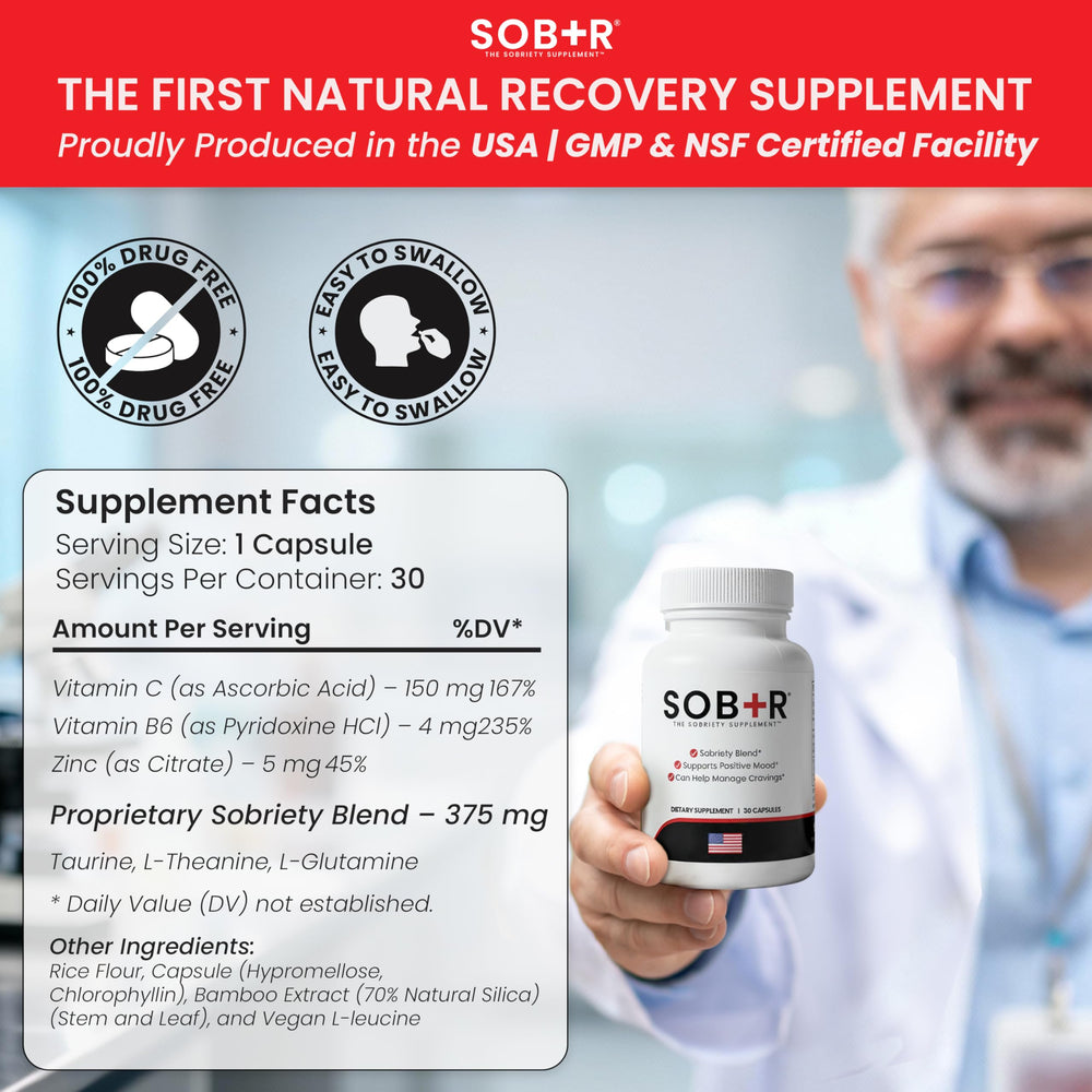 SOB+R capsules close-up showing the nutrient blend for recovery.
