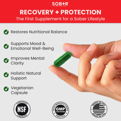 SOB+R packaging emphasizes USA-made, GMP-certified production.