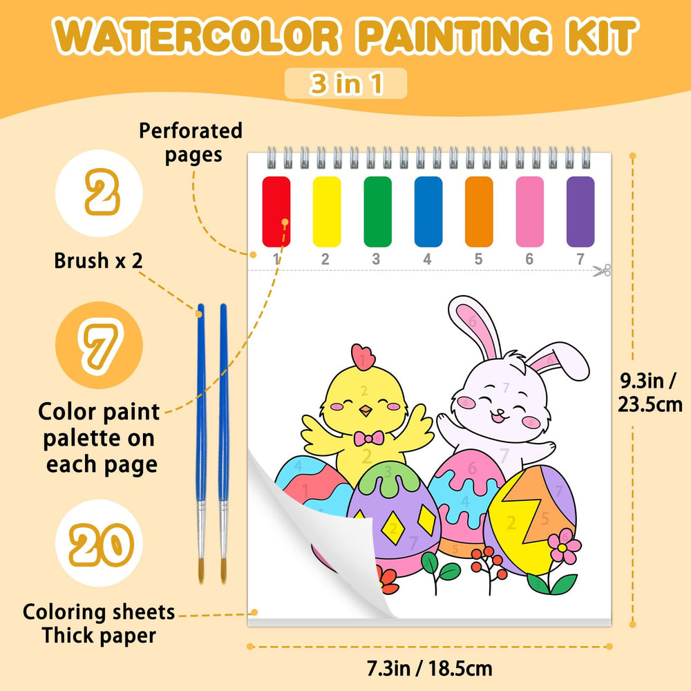 SOCOLER Paint with Water color palette and brushes ready for quick painting