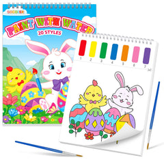 SOCOLER Paint with Water Easter book cover showing inviting, mess free painting for toddlers