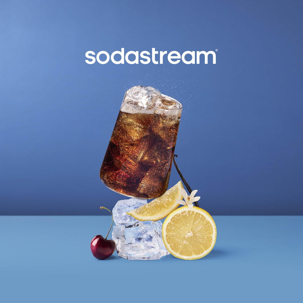 SodaStream Cola bottle pour demonstrates easy, mess-free serving.
