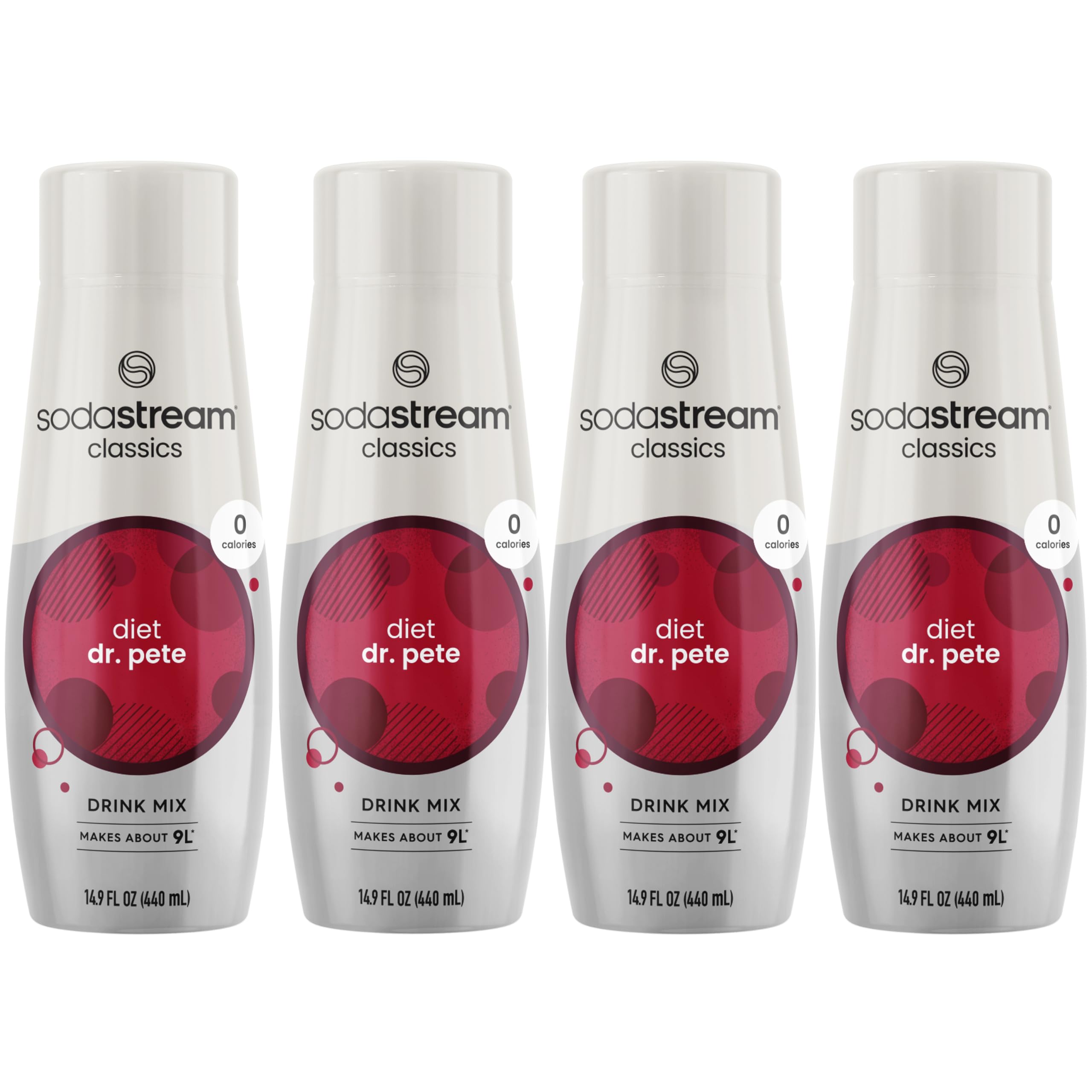 SodaStream Diet Dr Pete bottle on shelf showing zero-calorie flavor for home fizz