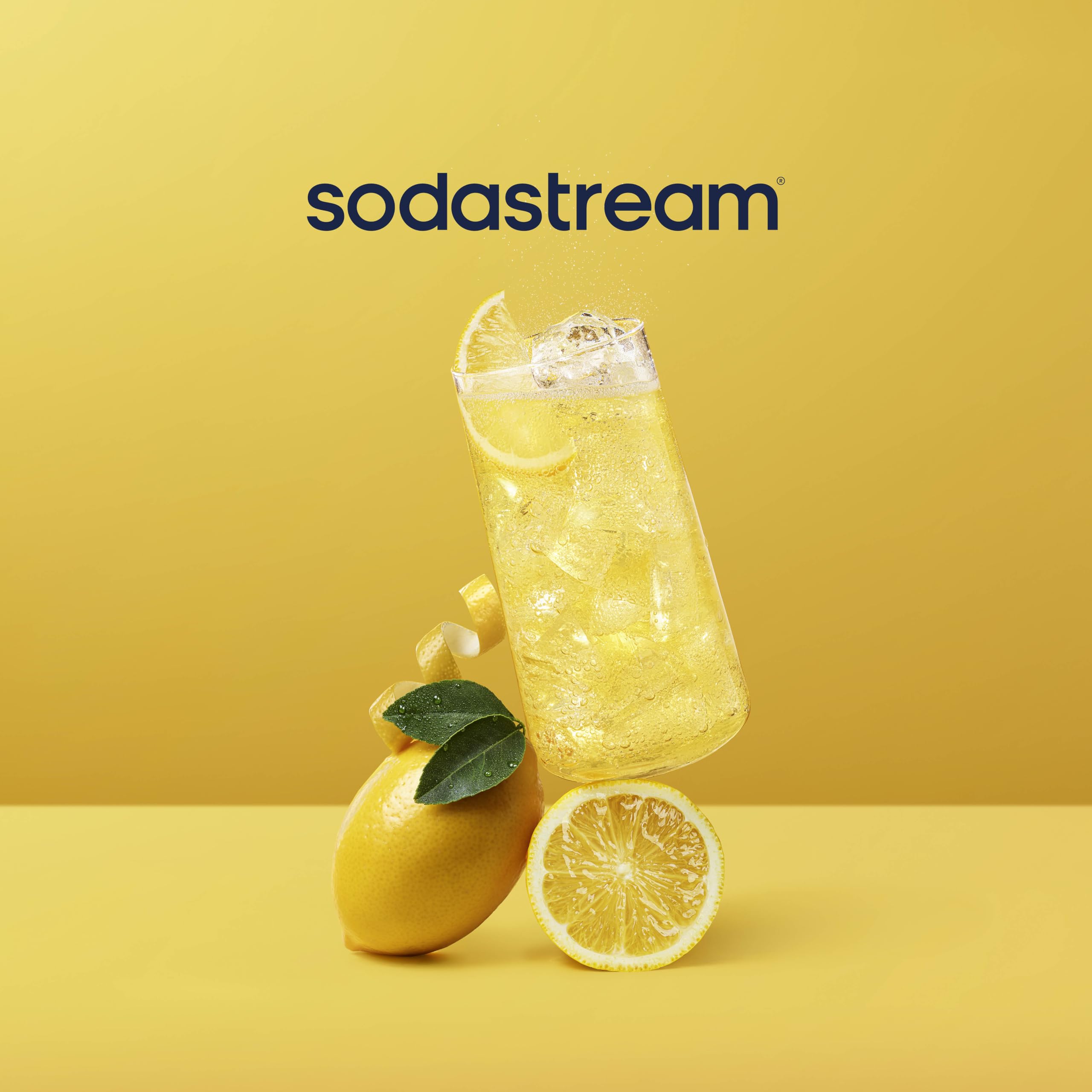 Pouring Sodastream Diet Tonic into a glass, quick, refreshing, and calorie-free.