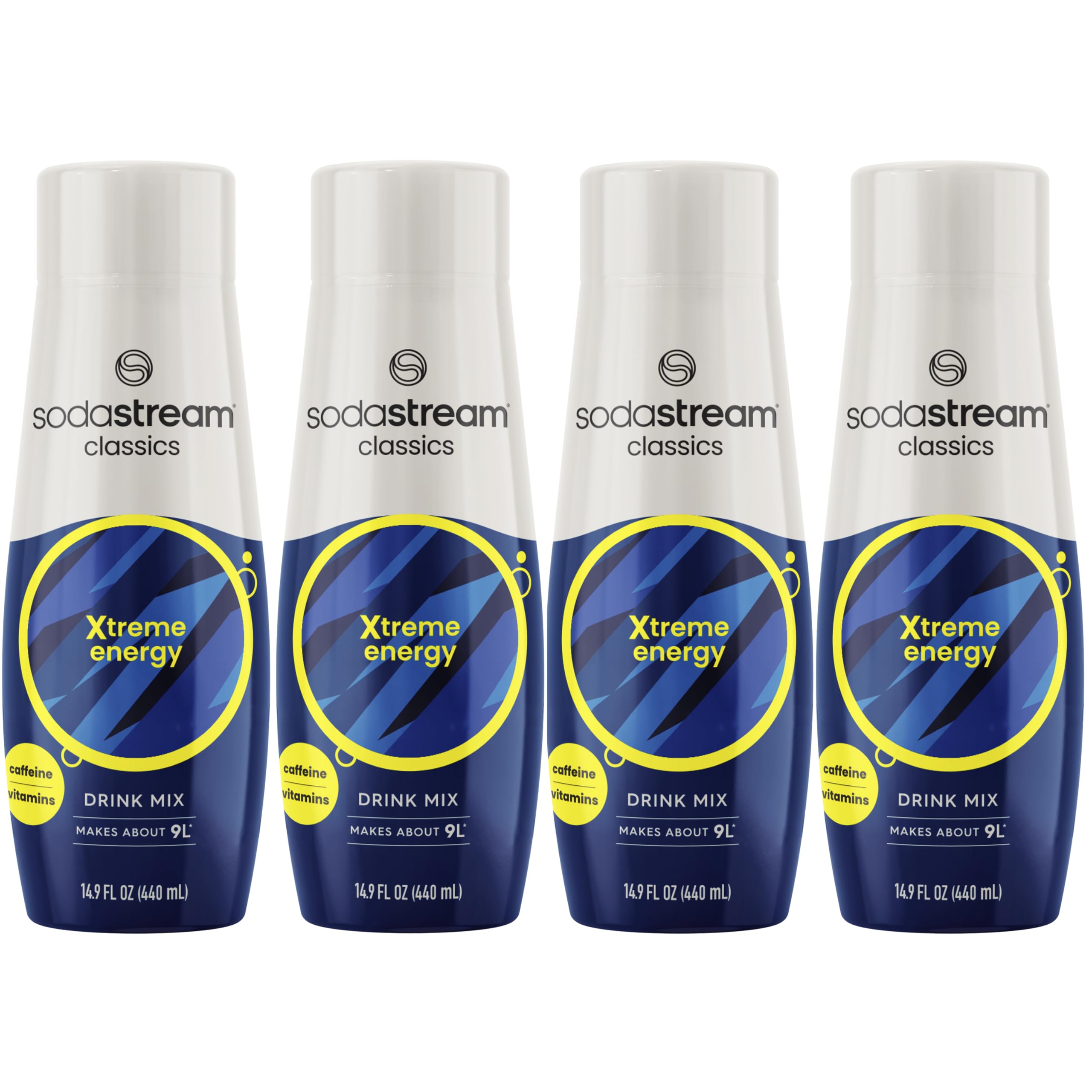SodaStream Energy 440ml 4-pack packaging shows a compact setup for quick at-home sparkling drinks.