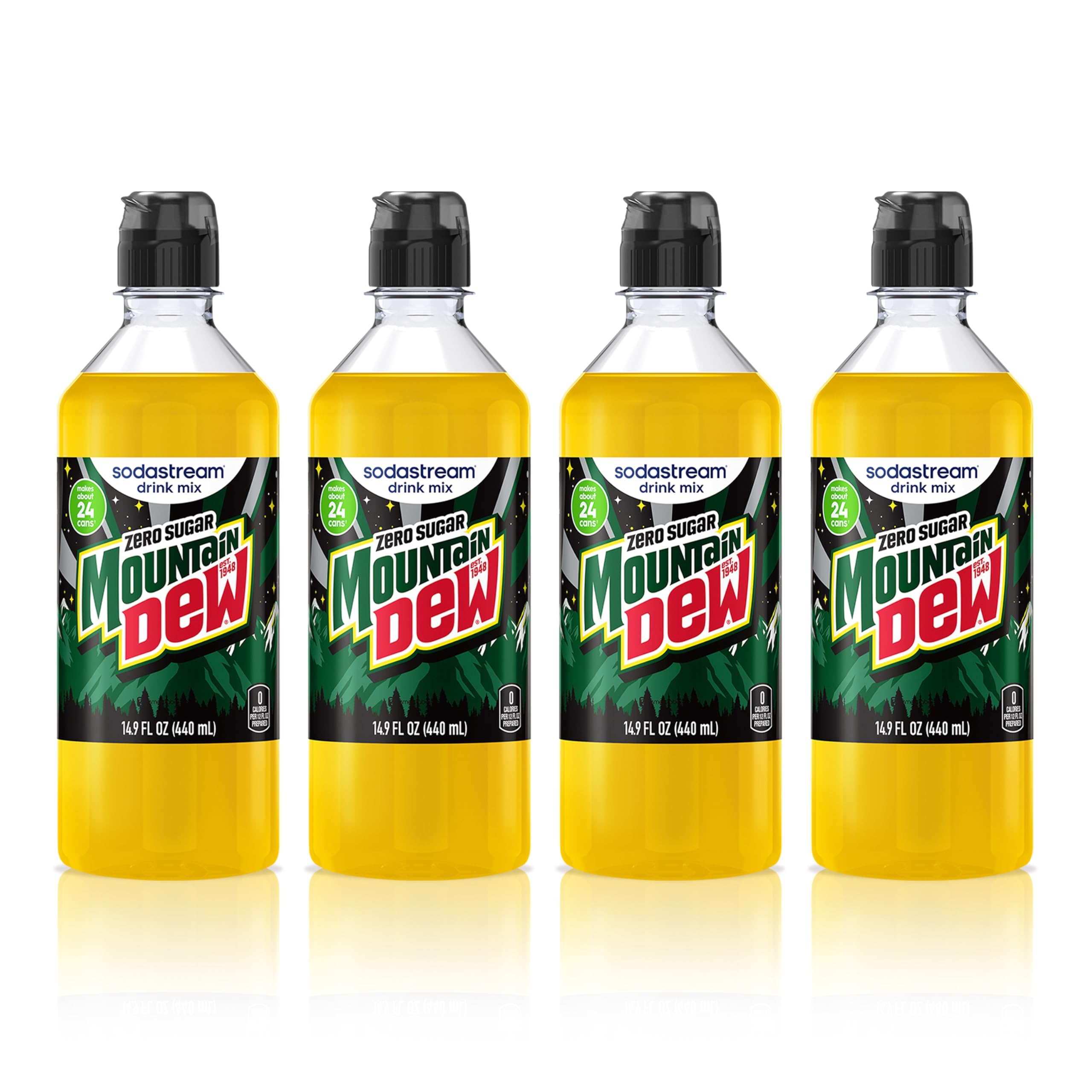 SodaStream Mountain Dew Zero new pour bottle design for easy fizz