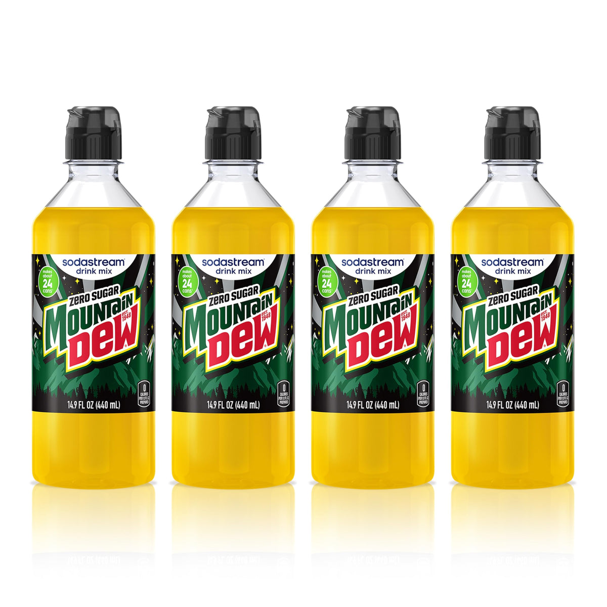 SodaStream Mountain Dew Zero new pour bottle design for easy fizz