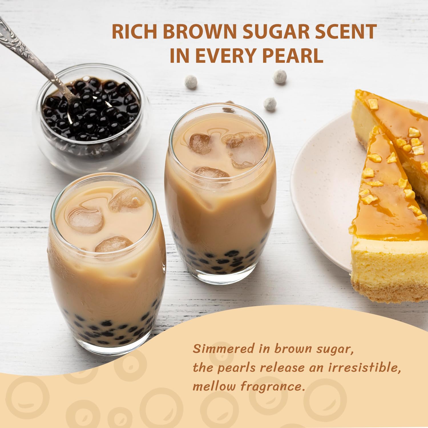 Soeos Boba Pearls dessert close up adds chewy contrast.