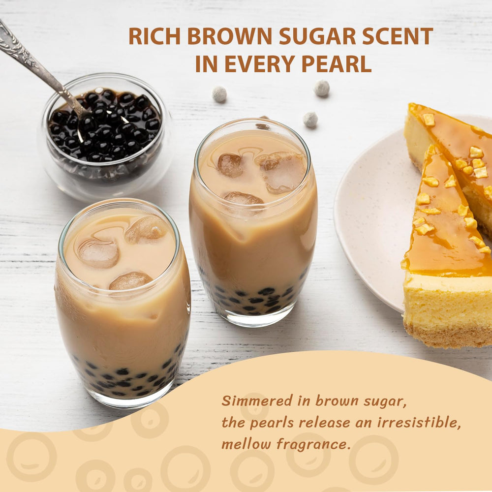 Soeos Boba Pearls dessert close up adds chewy contrast.