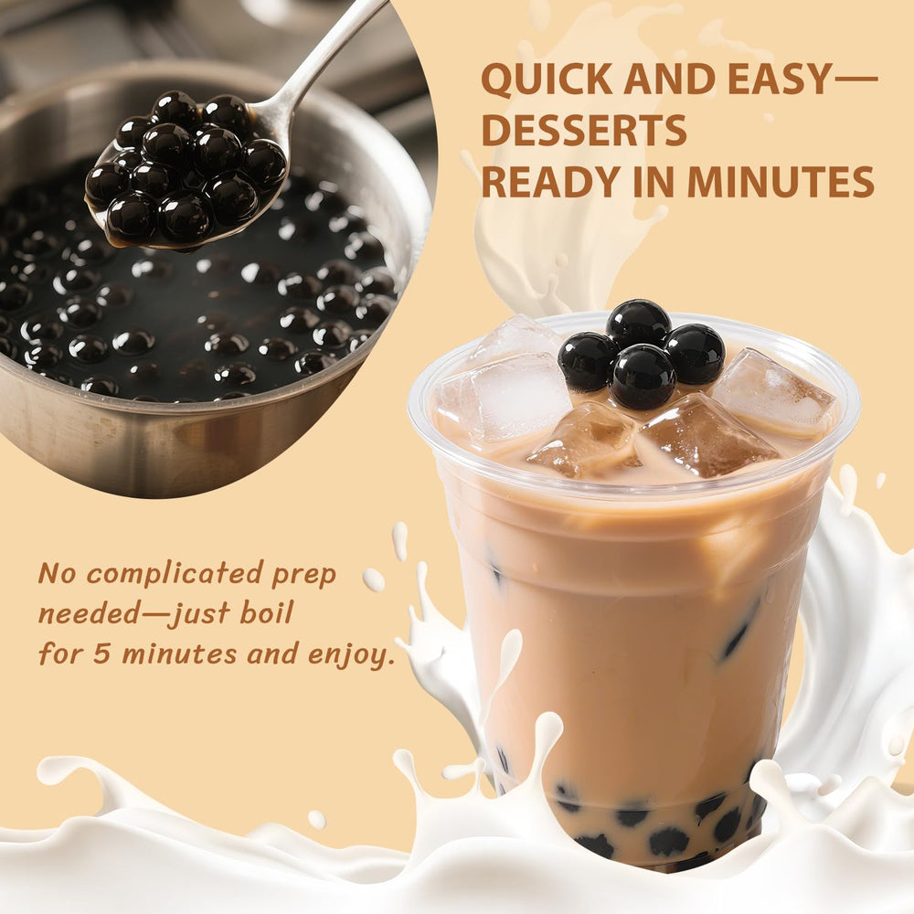 Soeos Boba Pearls in fruit tea add texture and flavor balance.