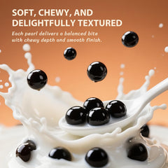 Soeos Boba Pearls in milk tea deliver creamy balanced beverages.