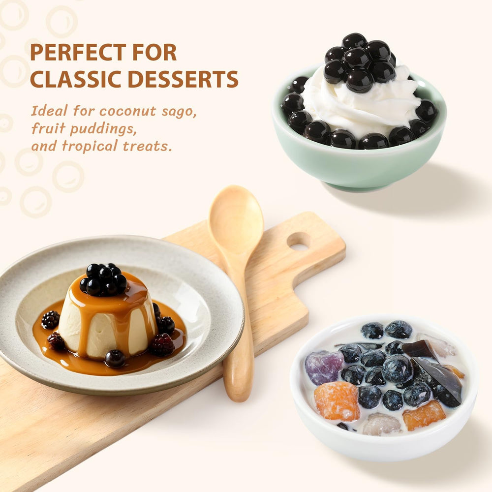 Soeos Boba Pearls measuring cup scene demonstrates portion control.