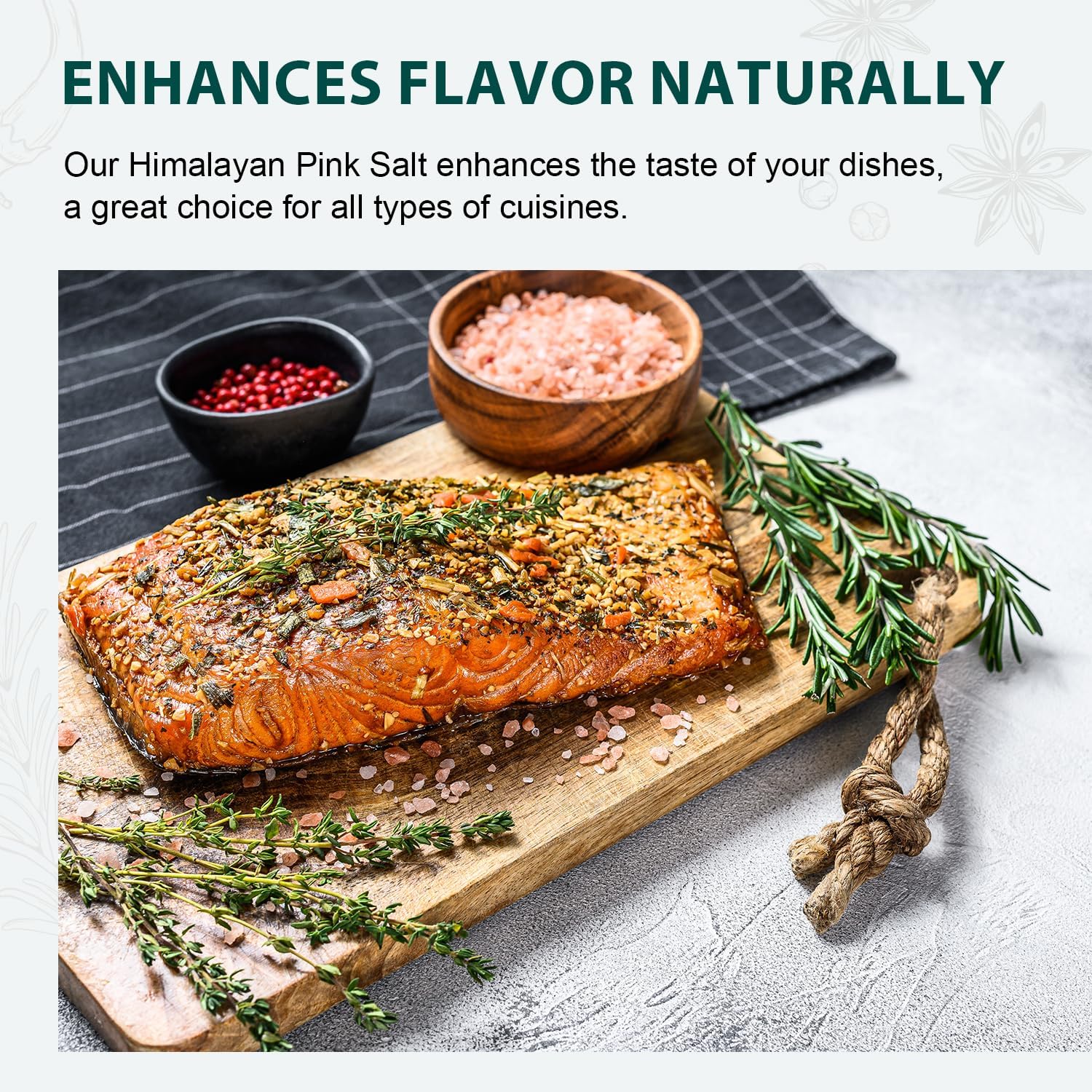 Soeos Coarse Pink Salt on a steak, adds subtle color and depth.