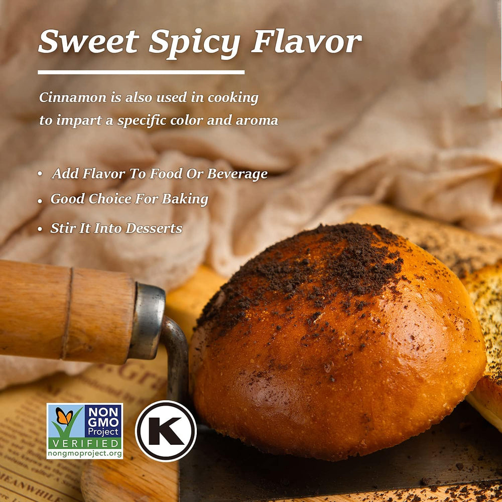 Soeos Kosher, Non-GMO cinnamon powder adds versatile seasoning in meals.