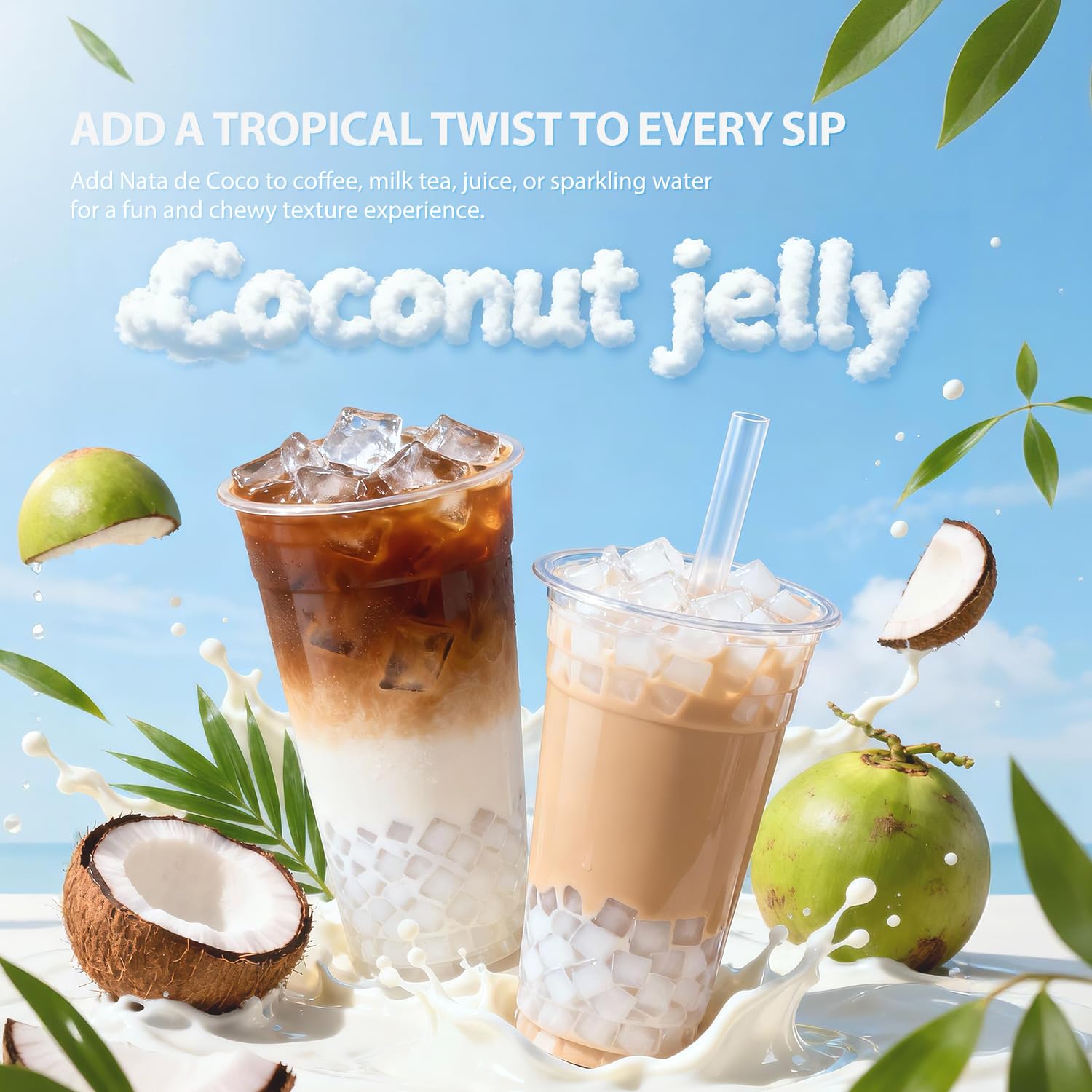 Soeos Lychee Coconut Jelly Strips convenient packaging for carry-and-share