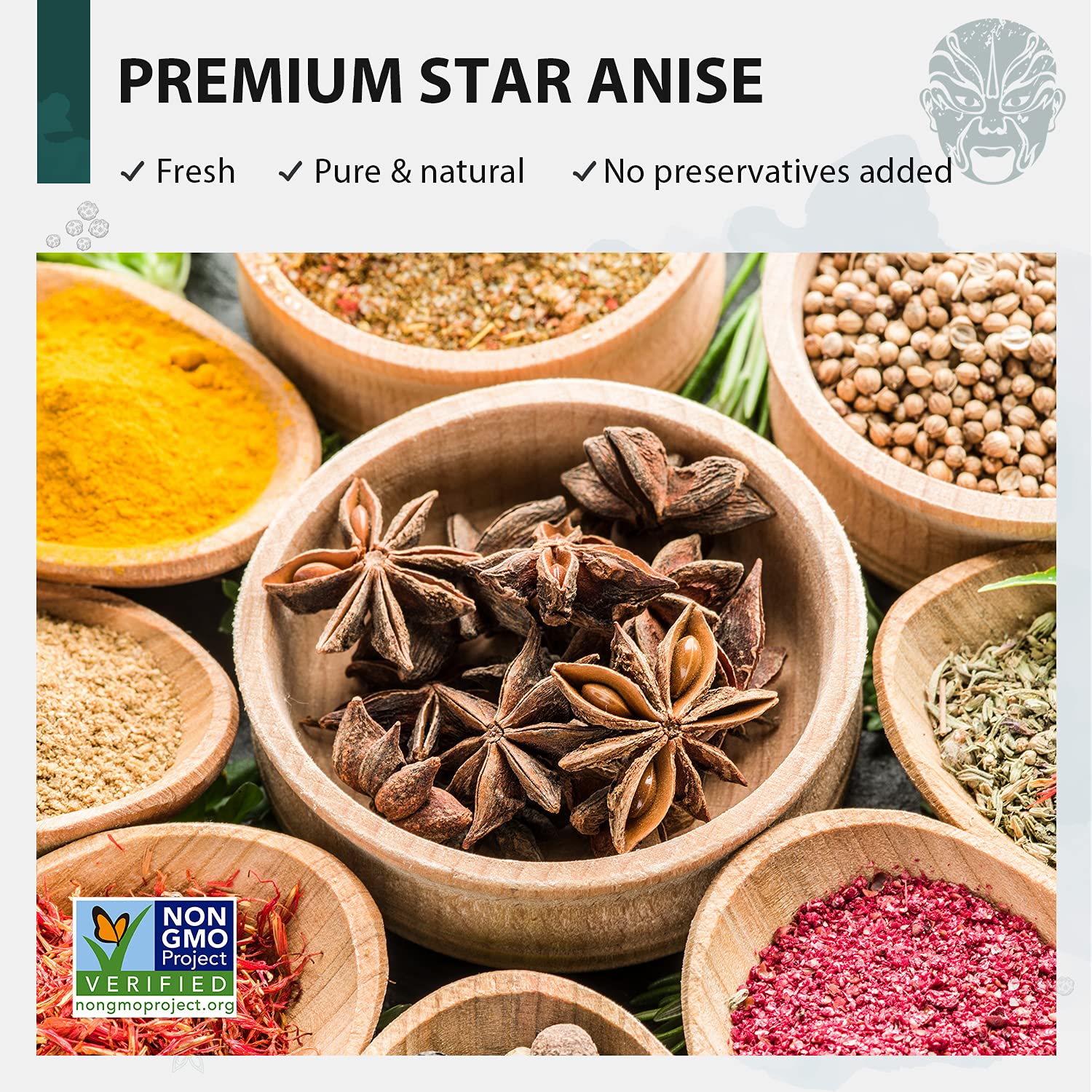 Soeos star anise aroma close-up highlights licorice and pepper hints.