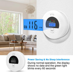 Soewolit 2-pack test button operation ensures quick checks of alarms.