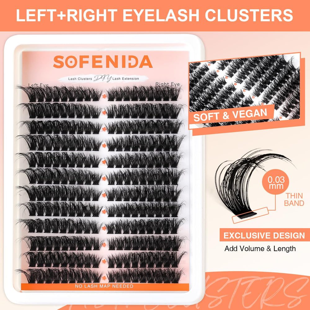 SOFENIDA Lash Clusters reusable up to 3-5 times with proper care.