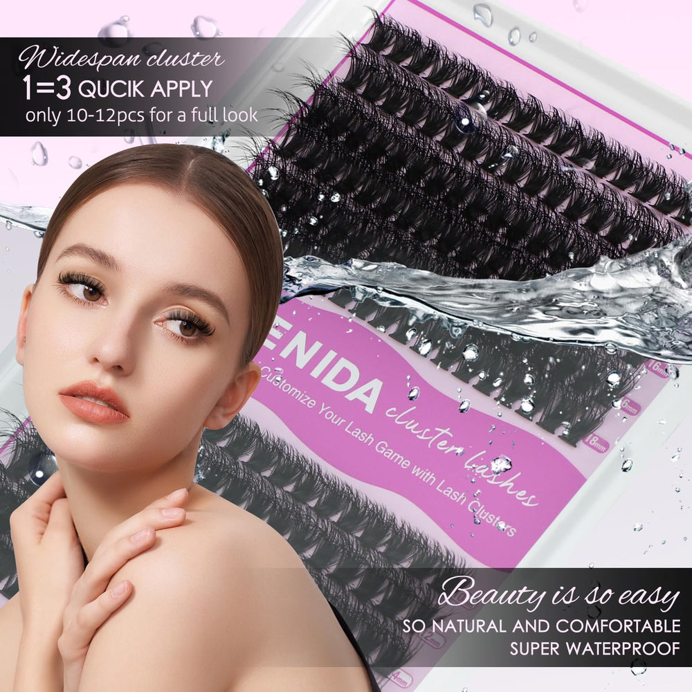 SOFENIDA 3D wispy lash clusters create a fluffy, multi-dimensional look.