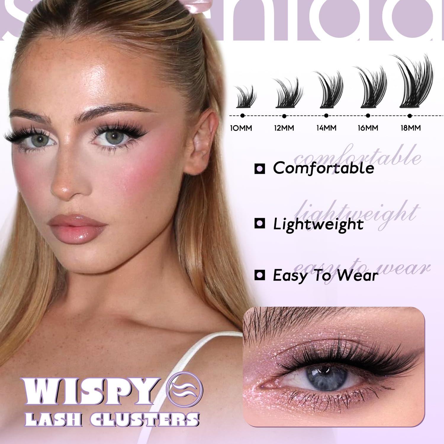 SOFENIDA fine-band lash clusters enabling easy placement and comfortable wear