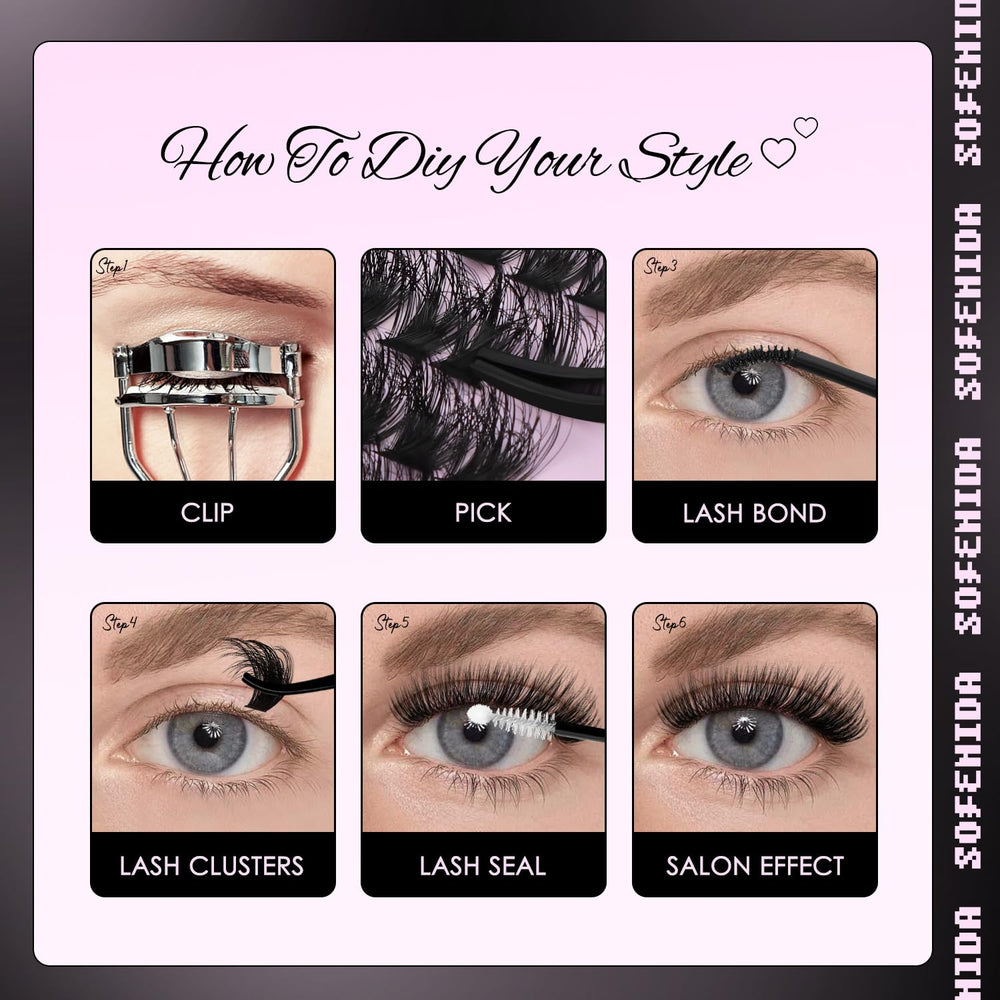 SOFENIDA lash clusters kit reusable 3-5 times offers great value