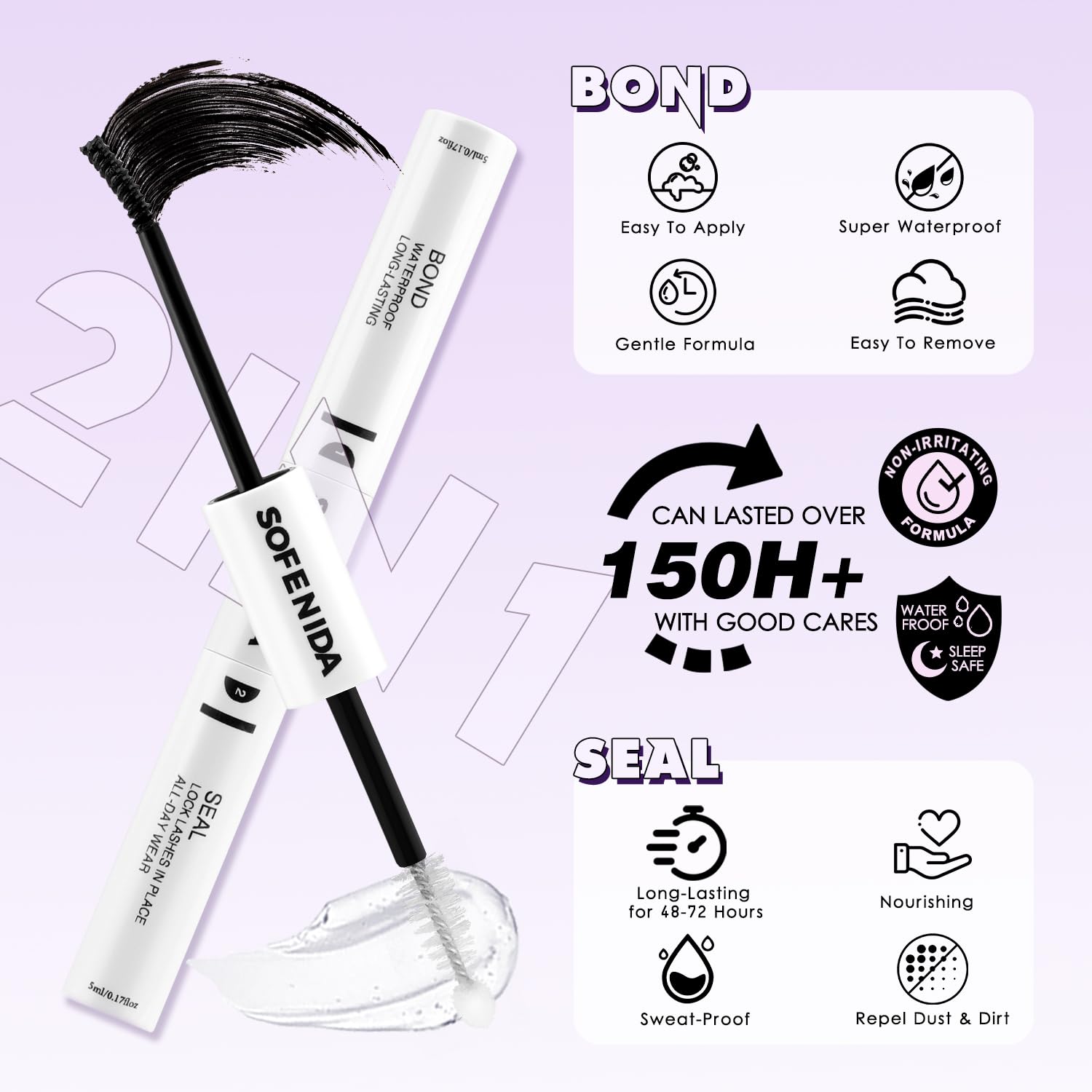 SOFENIDA professional tweezers for precise placement of each lash cluster