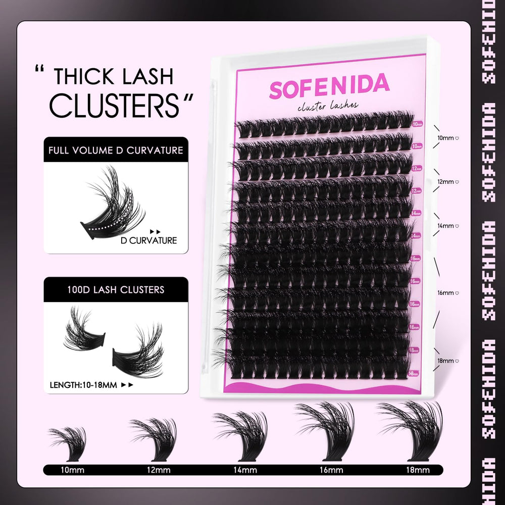 SOFENIDA volume lash clusters deliver 3D look with fewer clusters.