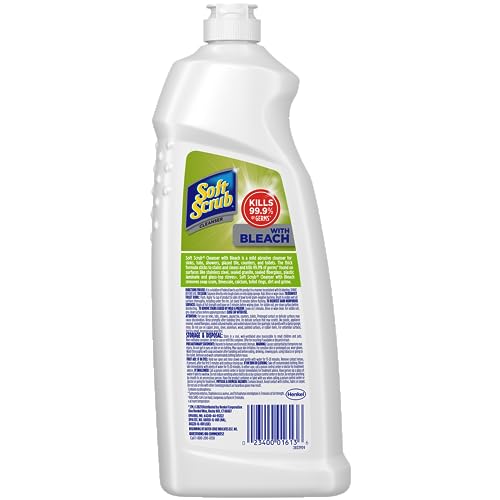 Soft Scrub antibacterial cleaner at sink showing stain removal action