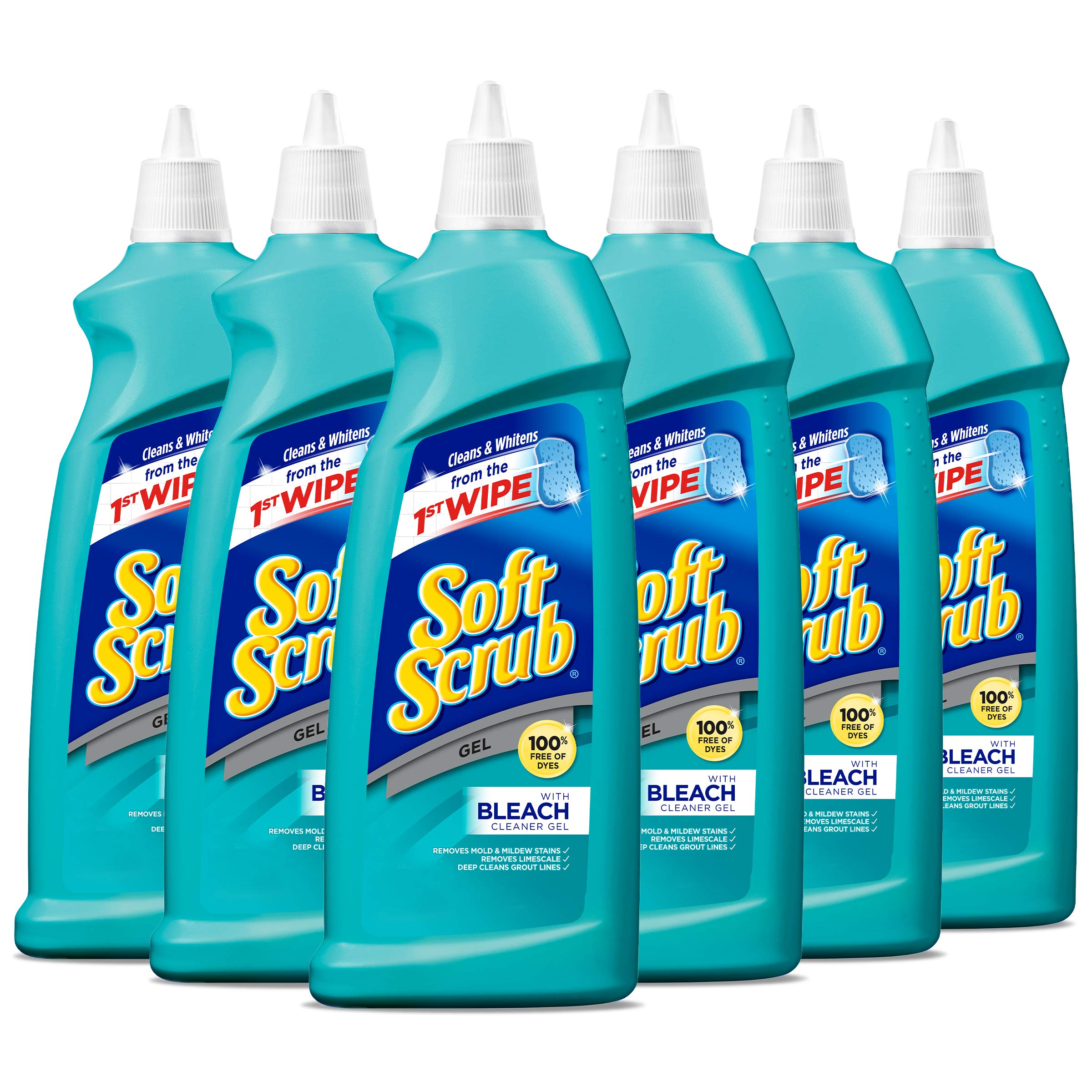 Soft Scrub Gel with Bleach Cleaner bottle ready to tackle kitchen stains