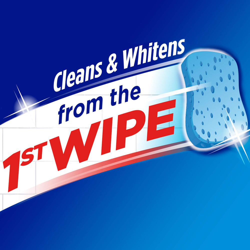 Soap scum removal on sink and tub with Soft Scrub