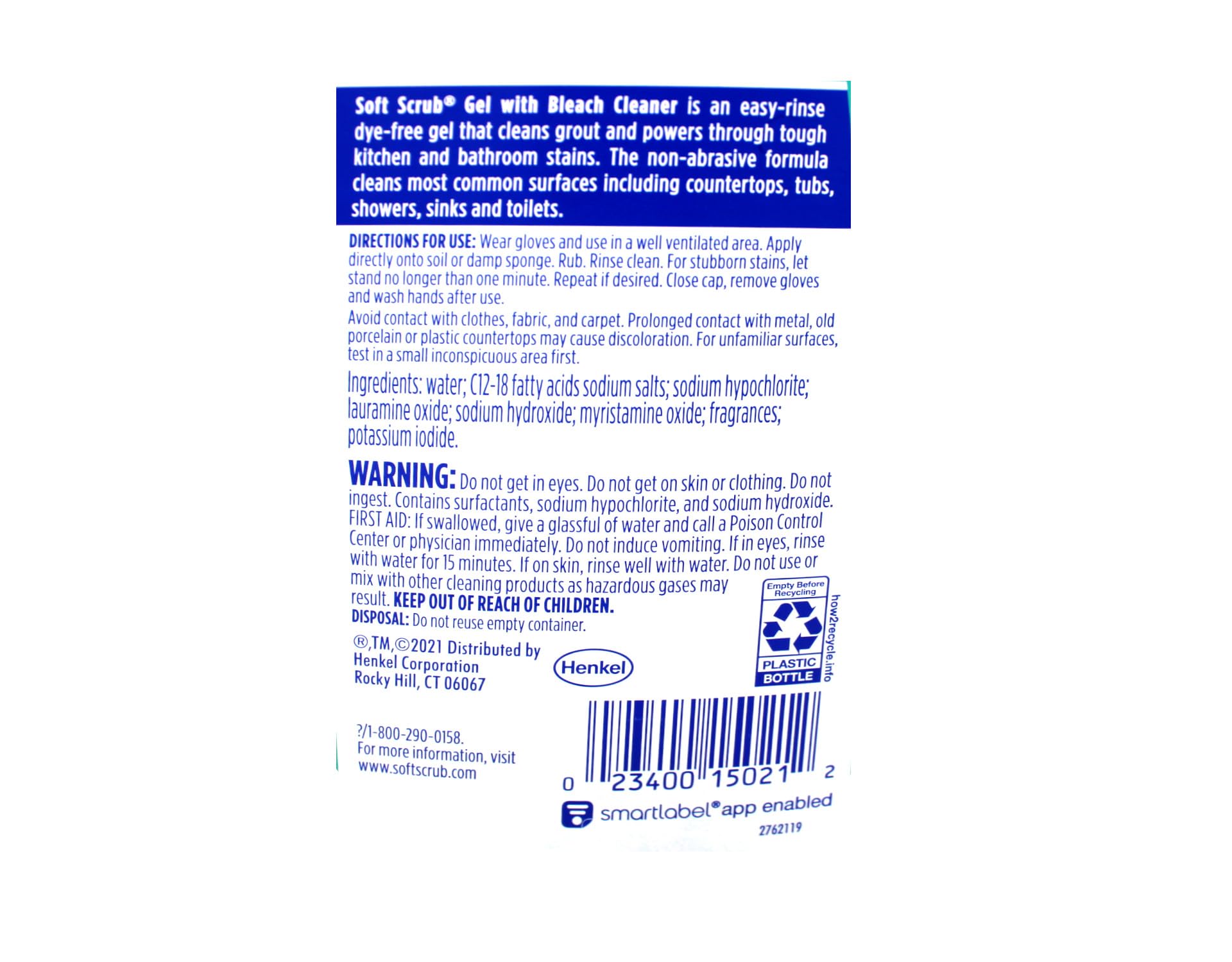 Soft Scrub Gel Cleanser with Bleach 3-pack display conveys value and convenience.