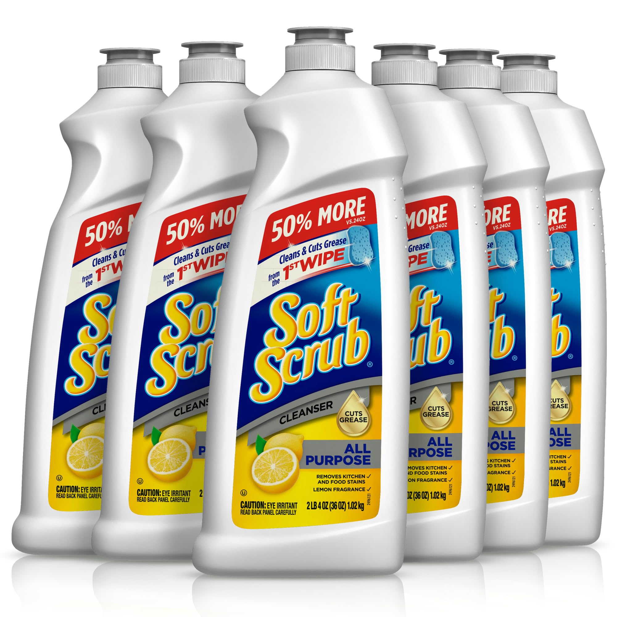 Soft Scrub Lemon Cleaner bottle pack ideal for multiple rooms.
