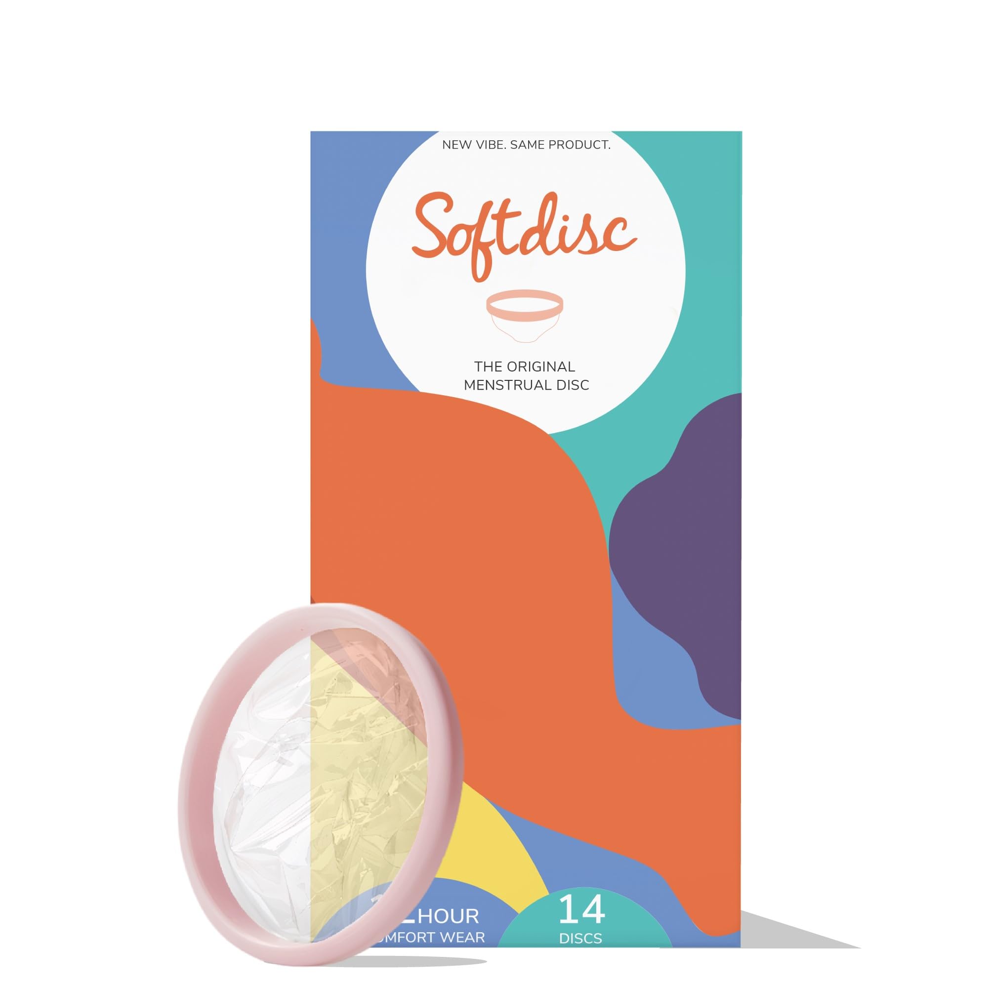 Softdisc disposable period disc packaging for travel-ready protection