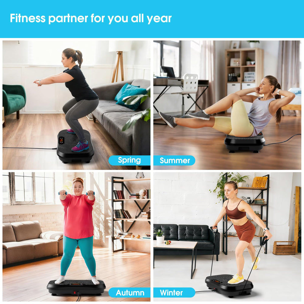 SoftGym 450 lbs capacity label on durable vibration plate.