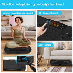 SoftGym vibration plate control panel; clear LED screen for quick session control.