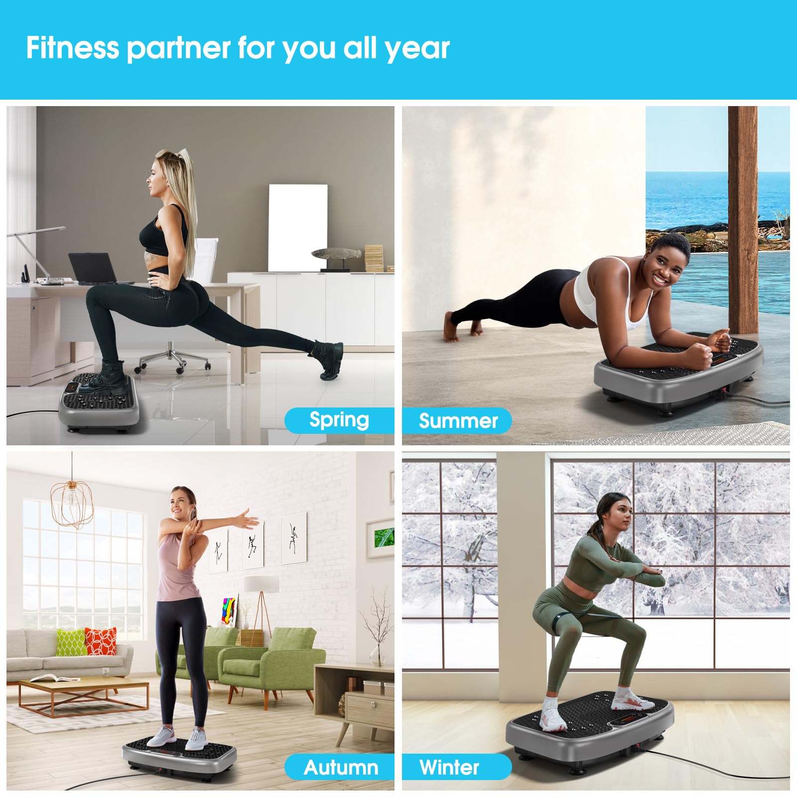 SoftGym vibration plate non-slip suction cups keep sessions stable