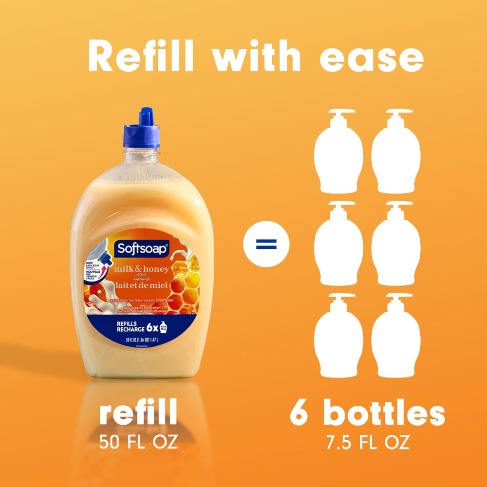 Lather moment with Softsoap Milk and Honey hand soap