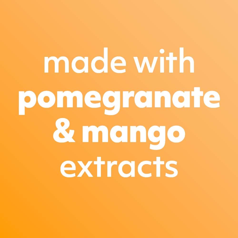 Softsoap Pomegranate Mango Spritz moisture graphic hints at hydration.