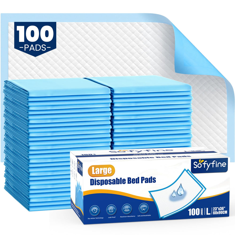 SOFYFINE large 23x36 disposable bed pad for bed protection and dryness.
