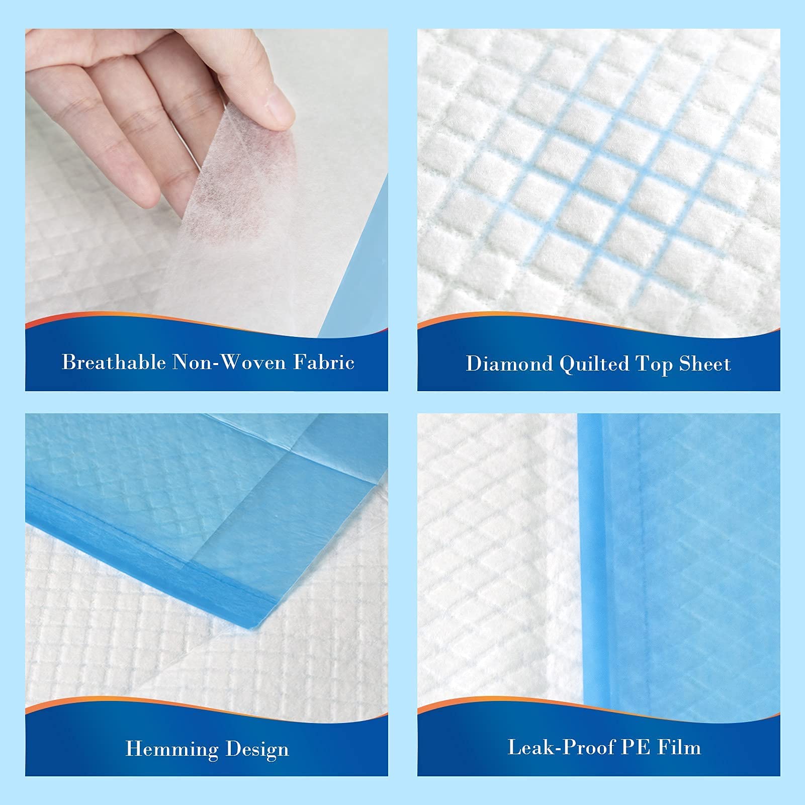 SOFYFINE reinforced back film prevents leaks and stains.