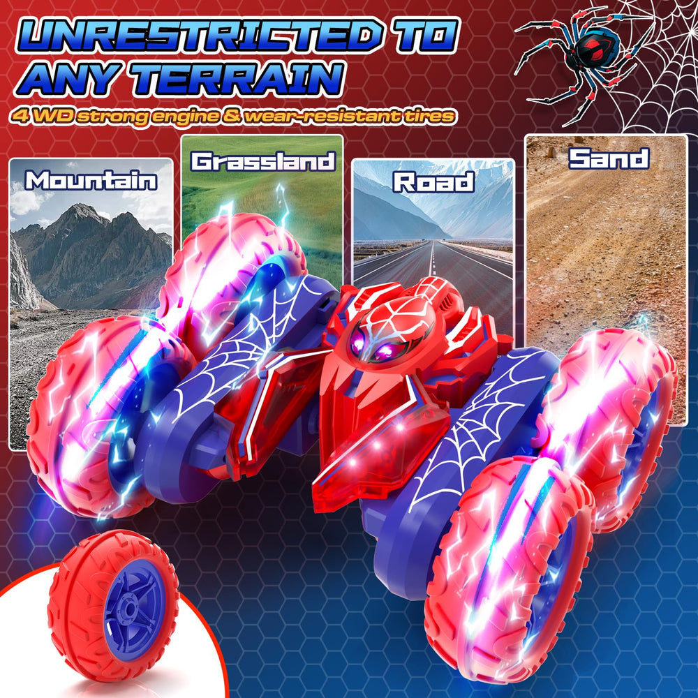 SOGAWEBB Spider RC car with dual 500mAh batteries for longer play