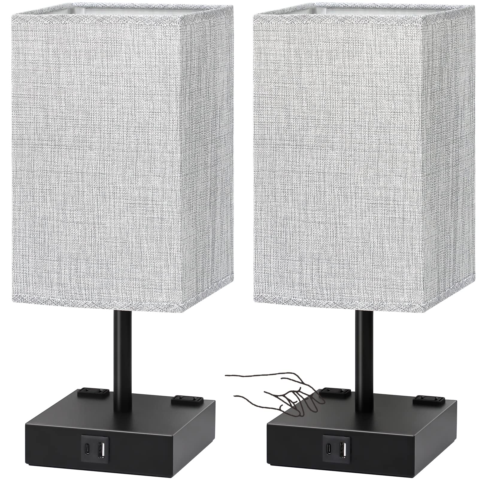 Soilsiu bedside lamp base with black metal finish delivers steady, soothing light.