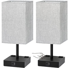 Soilsiu bedside lamp base with black metal finish delivers steady, soothing light.