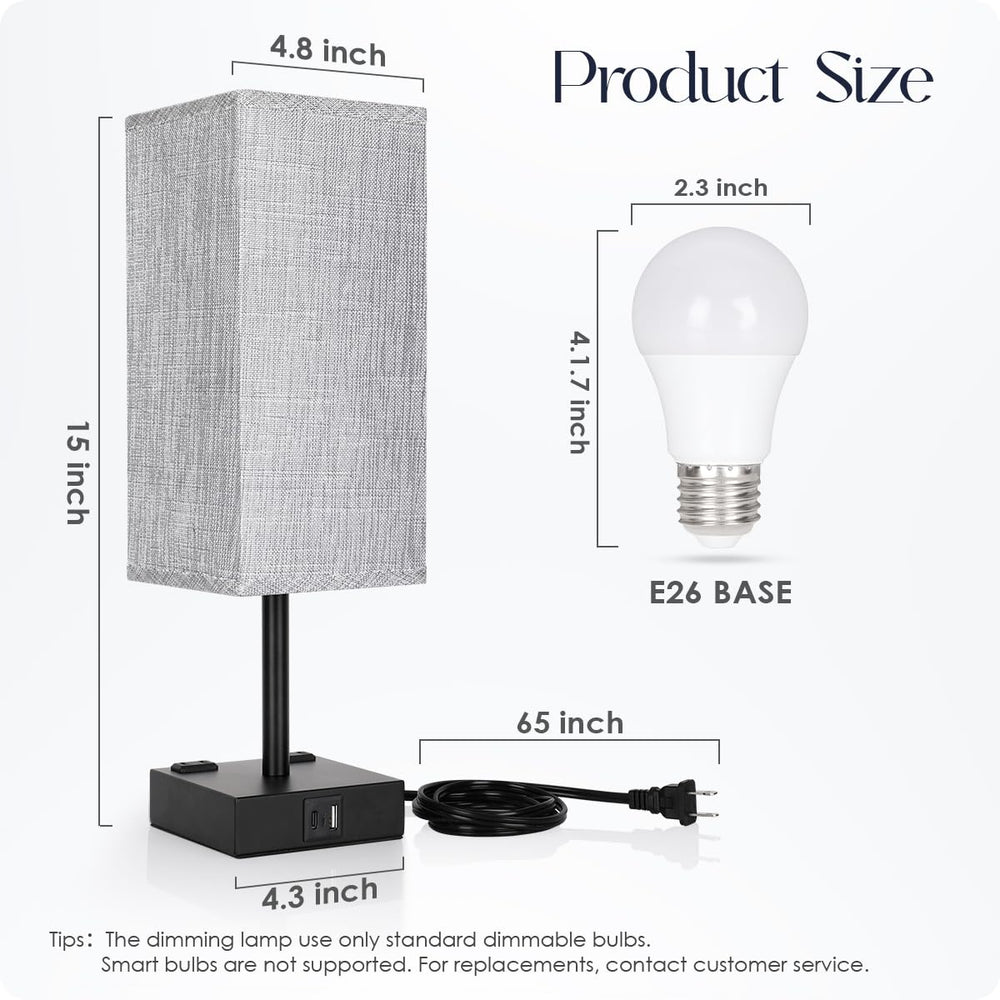 Soilsiu bedside lamp with 3-way dimming provides adjustable levels for tasks.