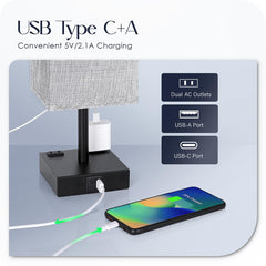 Soilsiu bedside lamp touch control makes brightness changes effortless.