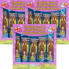 Soko Smiles Chocolatey Marshmallow Bunnies close-up, milk chocolate coating and creamy center.