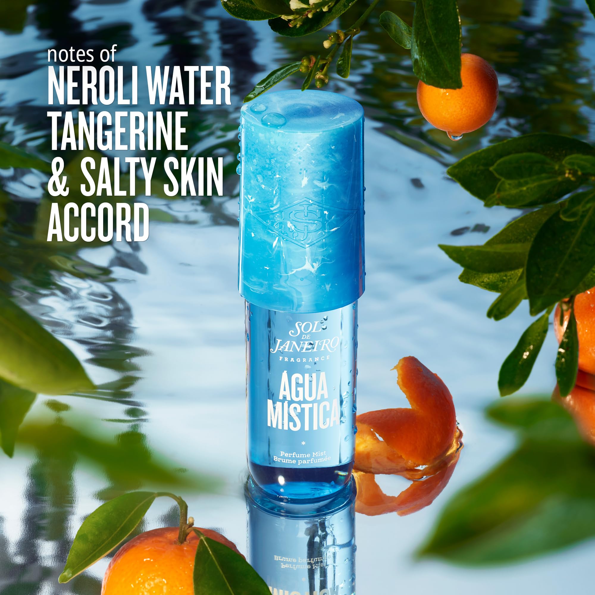 Sol de Janeiro Agua Mistica neroli note emphasizes crisp citrus accents.