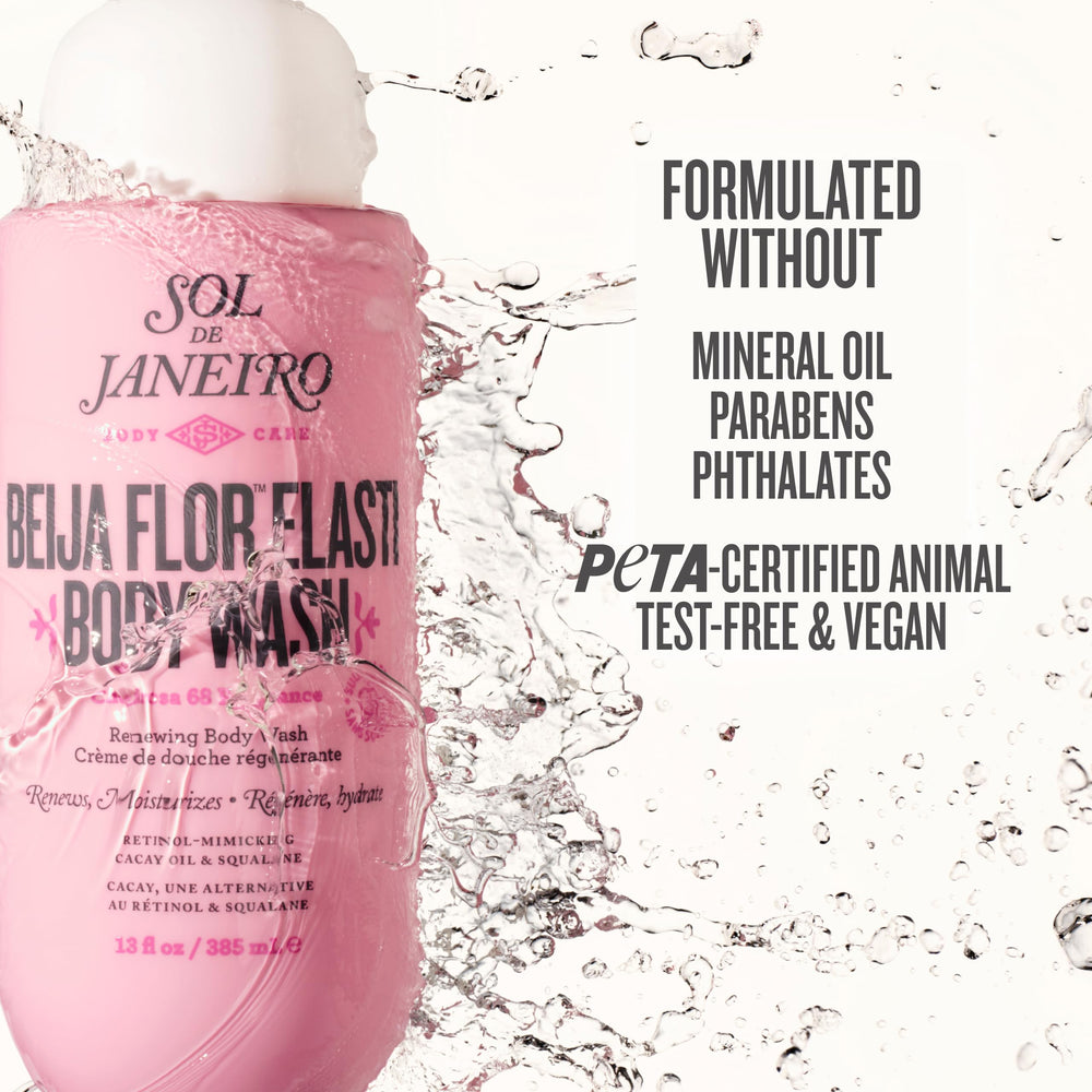 Travel 90ml Beija Flor Elasti Body Wash ready for on-the-go refresh