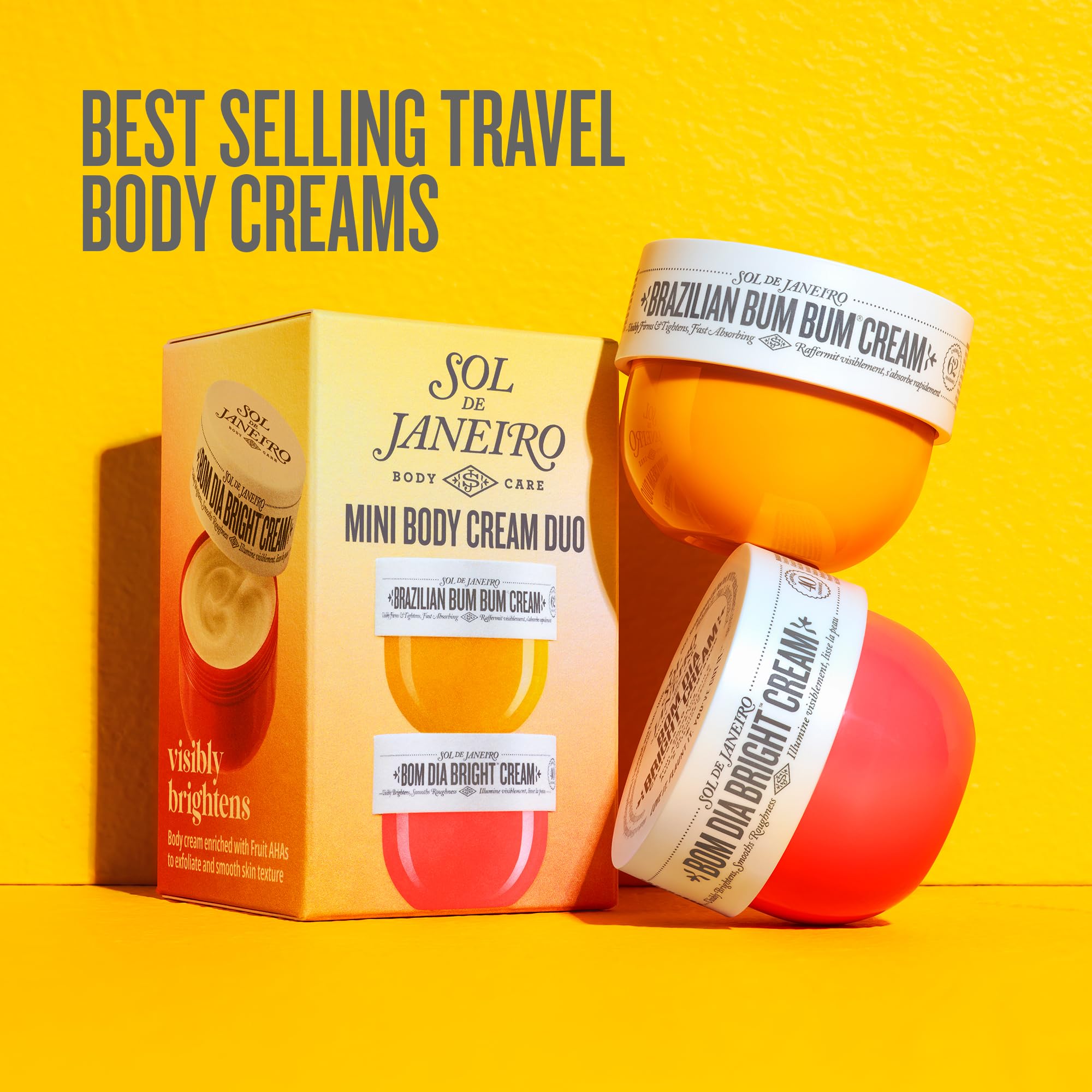 Sol de Janeiro Bom Dia Bright Cream close-up texture suggests even skin.