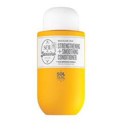 Sol de Janeiro Brazilian Joia conditioner bottle front shows smooth hair promise