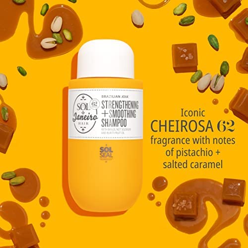 Sol de Janeiro bottle with ingredients showcases Brazil Nut Oil and Buriti Fruit benefits
